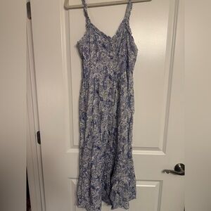 Floral Blue and White Women's Dress